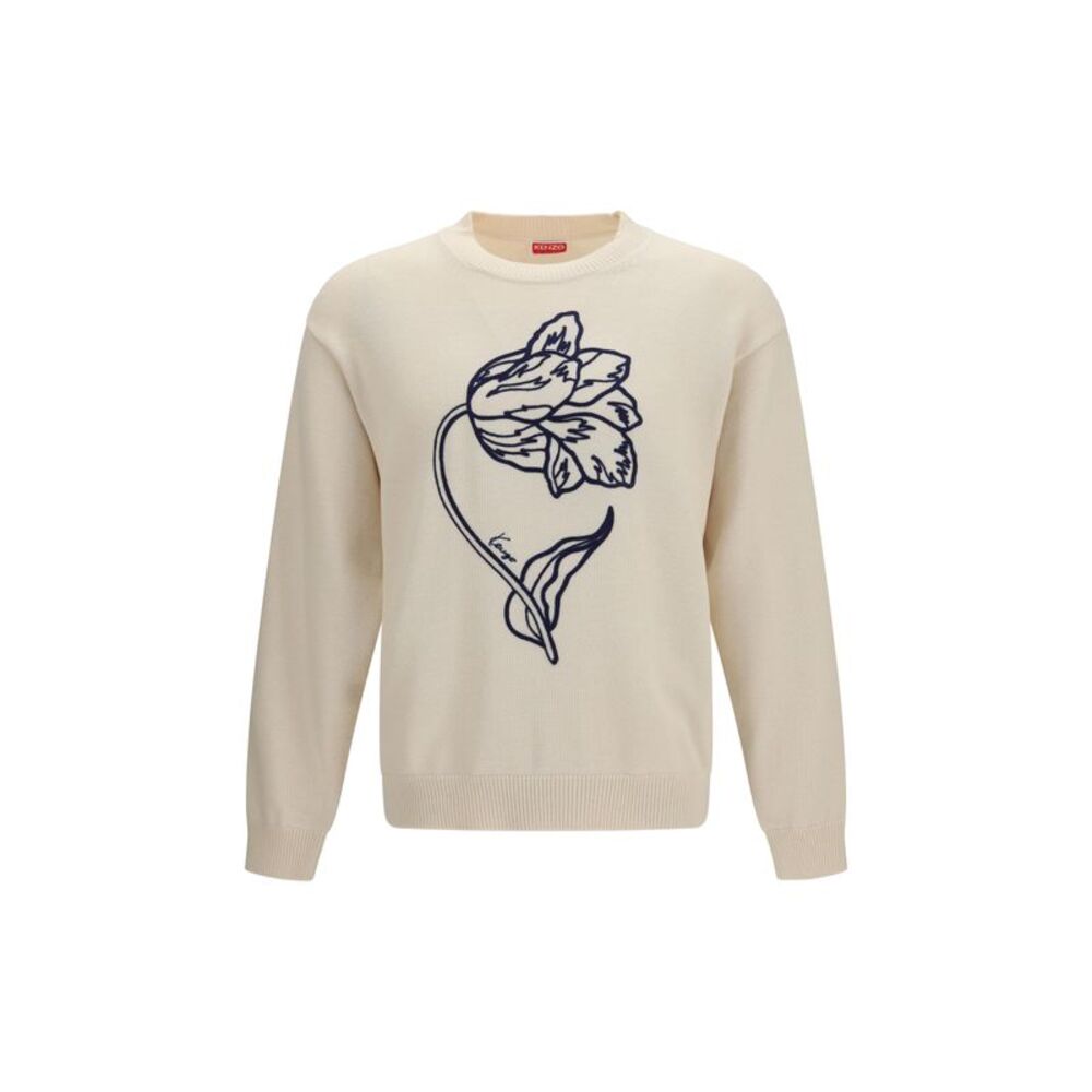 Kenzo Men Kenzo Tulip Wool And Cotton Sweater